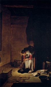 Painting of woman searching for lost coin